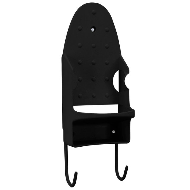 Laundry 360 Iron and Ironing Board Wall Mount Holder Black
