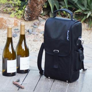 2-Bottle Insulated Wine Carrier & Corkscrew