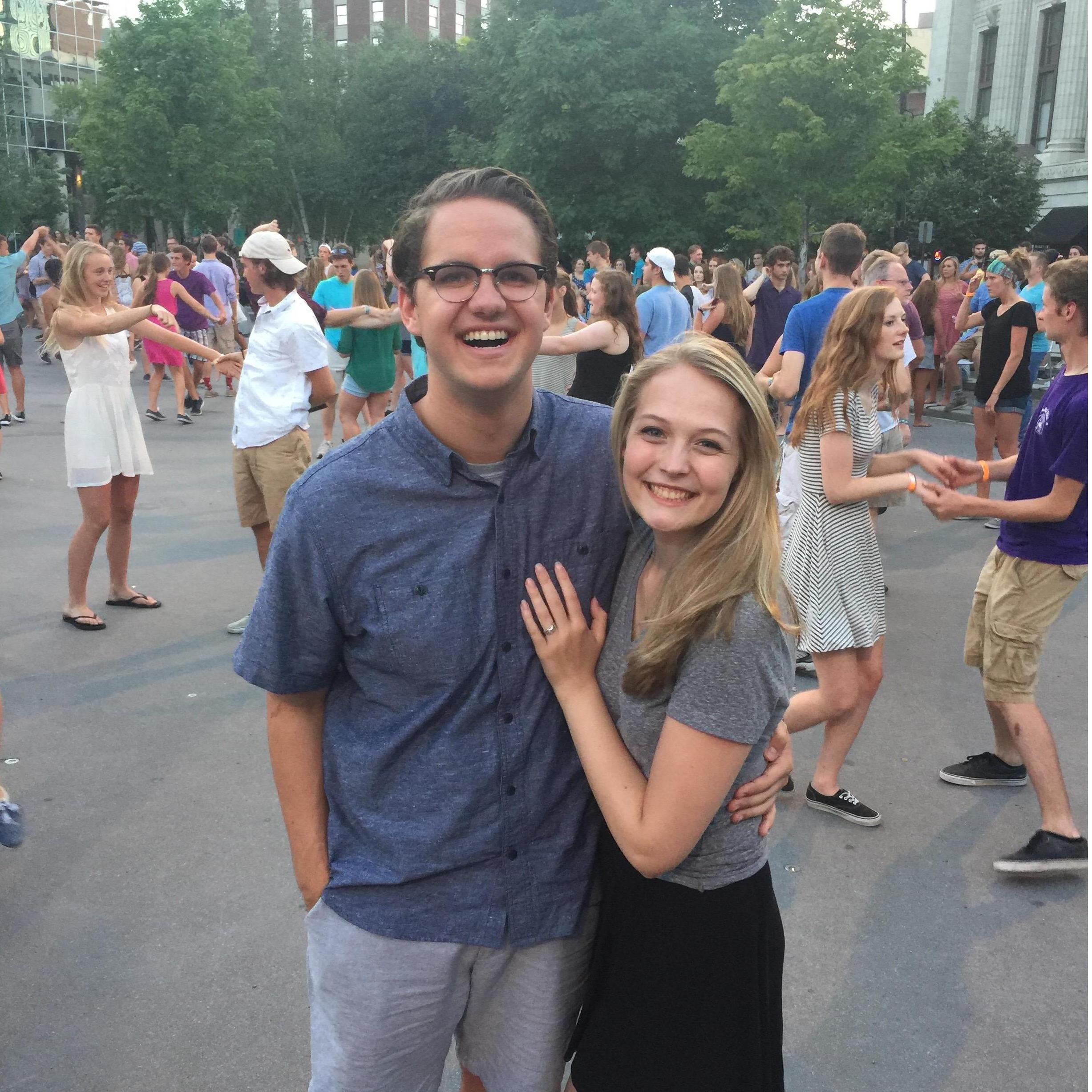 Our first (and last) time trying swing dancing downtown GR.