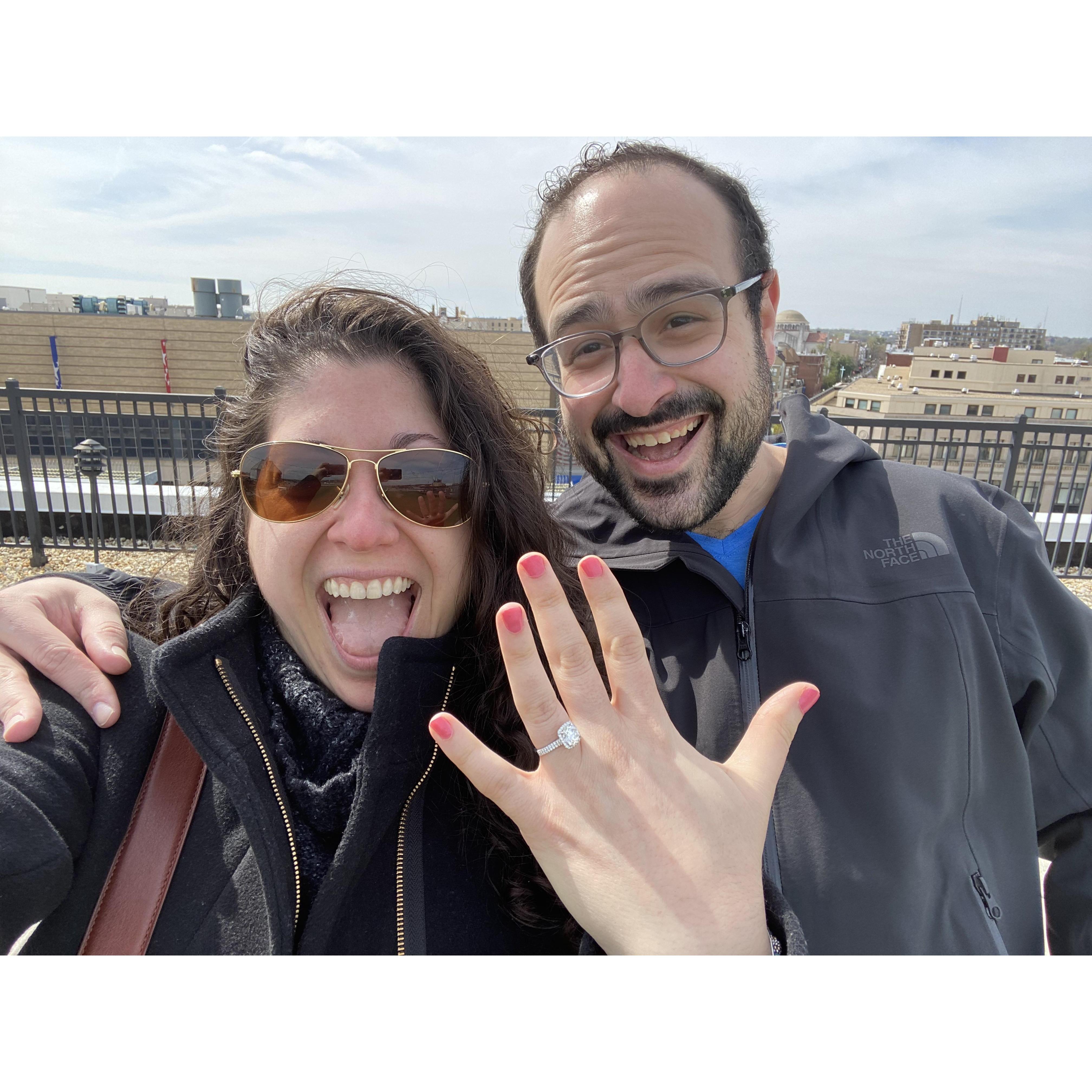 The moment we got engaged!