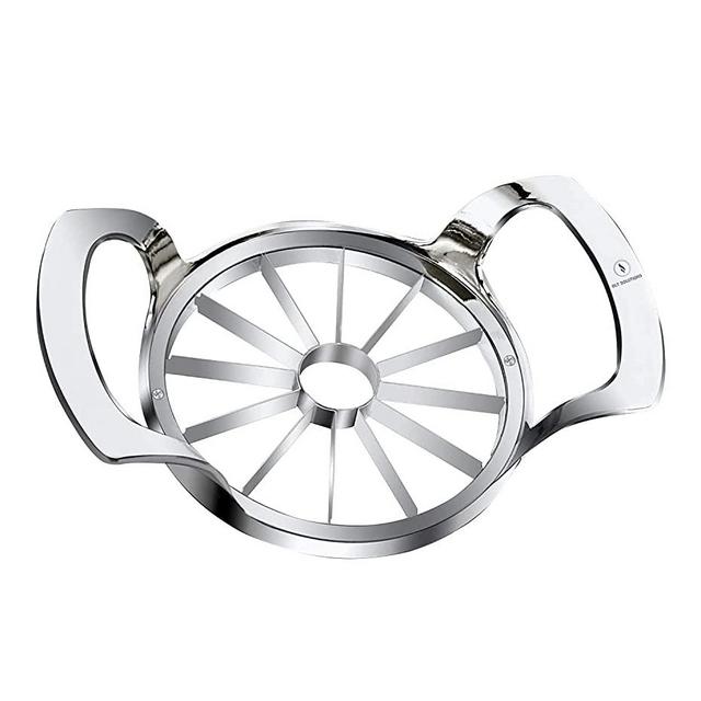 Apple Slicer 12 Slices, Upgraded Version 12-Blade Extra large Apple Cutter, Heavy Duty Stainless Steel Apple Corer, Fruit Cutter, Ultra Sharp Apple Corer and Slicer, Divider for Upto 4 Inches Apple