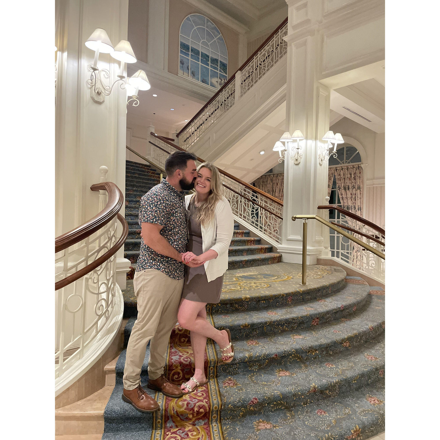 Our friend, Sarah Hastings, snapped this picture of us while on vacation in Flordia at the Grand Flordian. at the Grand
