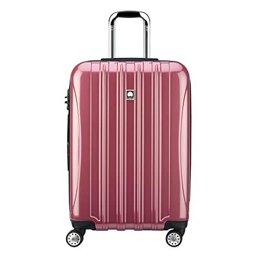 DELSEY Paris Helium Aero Hardside Expandable Luggage with Spinner Wheels, Peony Pink