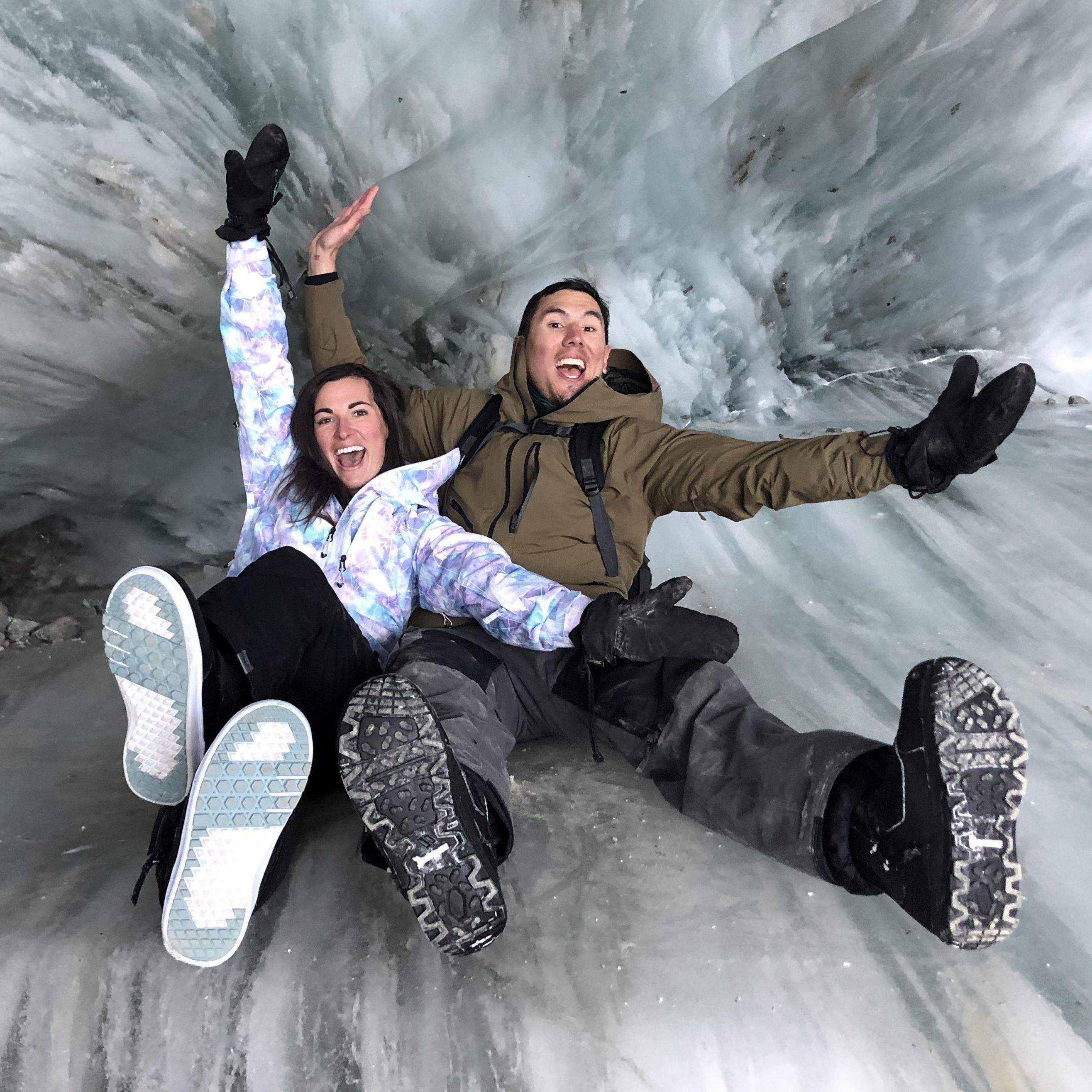 The hidden ice cave we found in Whistler. Probably shouldn’t have have gone in… but WORTH it!