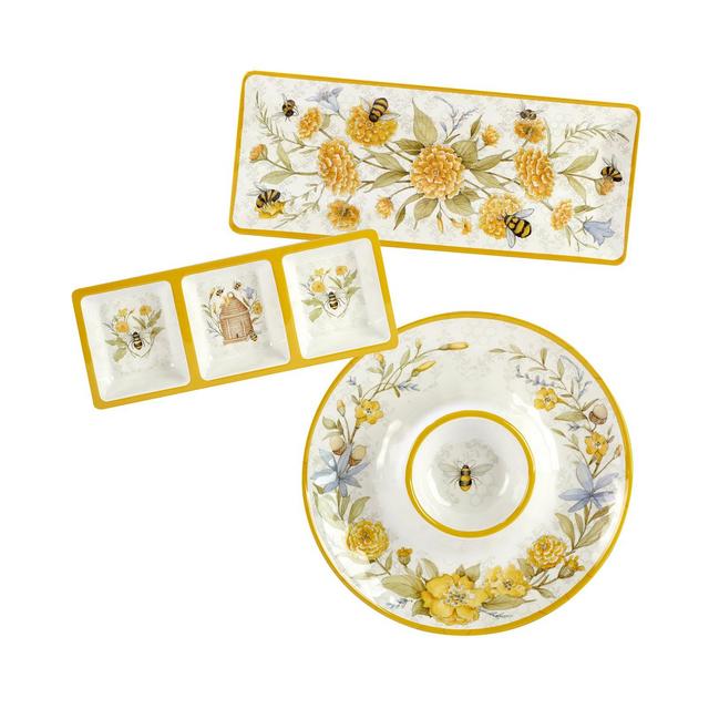 Certified International Bee Sweet Hostess Set, 3 Piece
