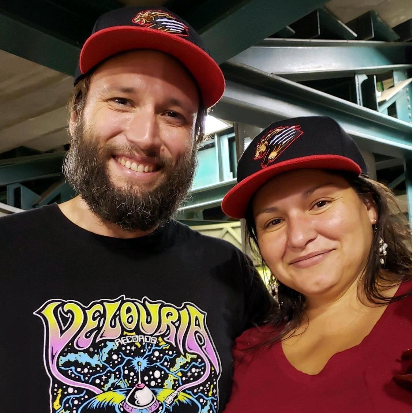One of our many outdoor activities, enjoying a Fresno Grizzlies baseball game together