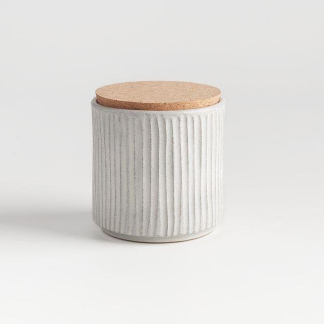 Lilou Small Matte White Canister