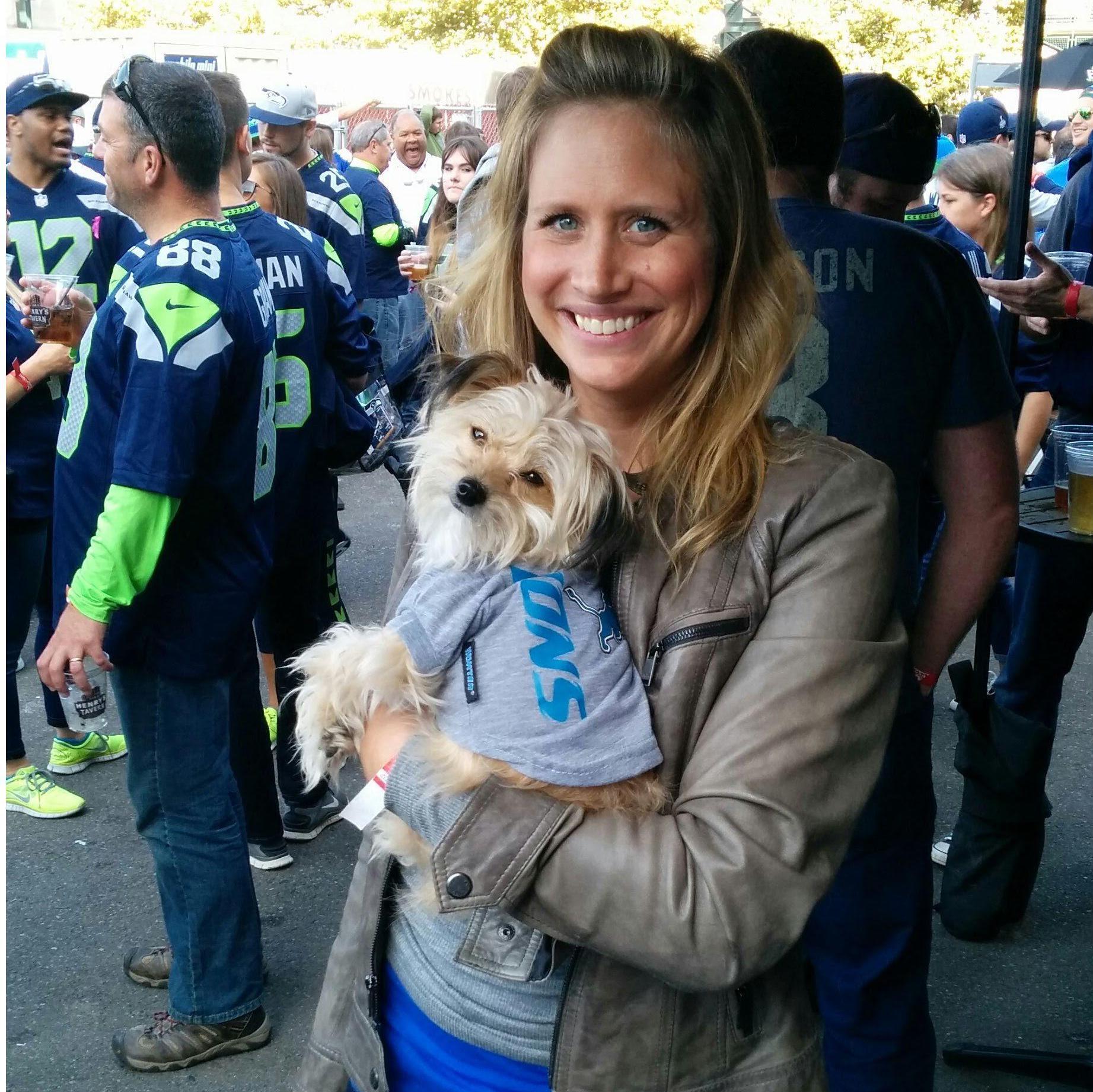 Our first Lions game in Seattle. GOOOO LIONS!