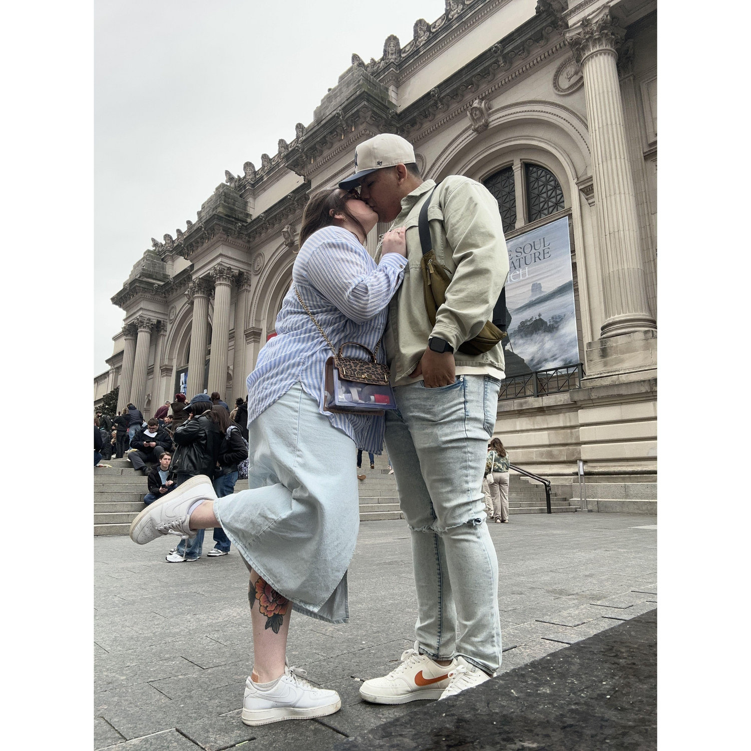 Outside of the MET because we're aesthetic.