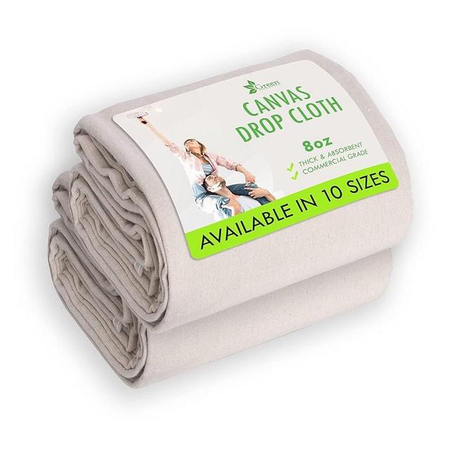 All Purpose Canvas Drop Cloth - Canvas Tarp, Canvas Fabric Drop Cloth Curtains, Drop Cloth for Painting, Floor & Furniture Protection, Painters Drop Cloth, Paint Drop Cloth (Canvas Sheet 4x5 - 2 pack)
