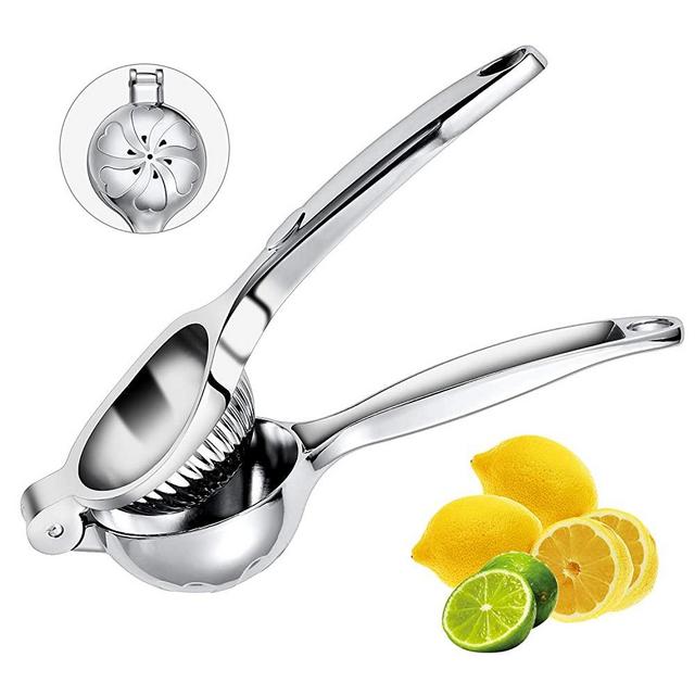 Manual Lemon Lime Squeezer, DZY Metal Rustproof Citrus Press Juicer - Handheld Lemon Juicer with Solid Squeezer Bowl (2.75 inch Diameter), Extracting Lemon Juice and More Fruit