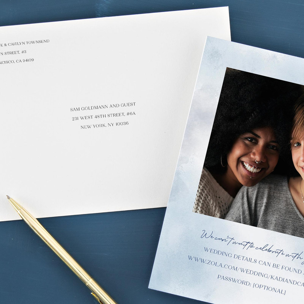 Kemble Photo | Steel Blue | Zola Save The Dates