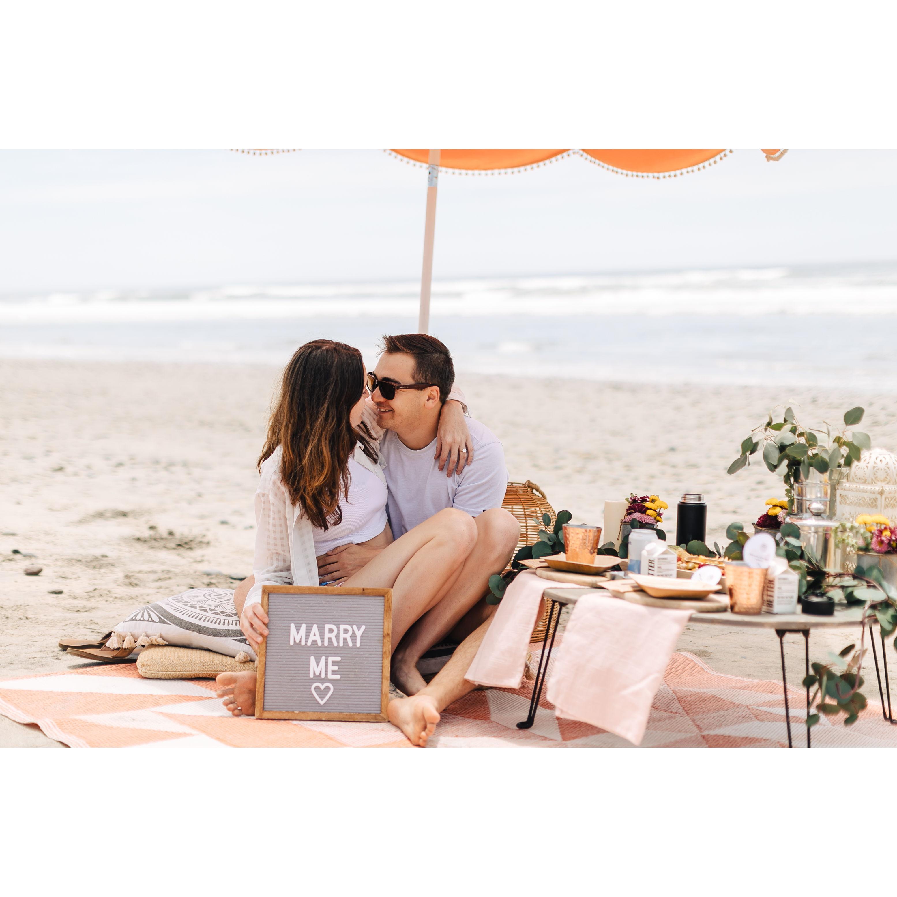 Forever engagement beach