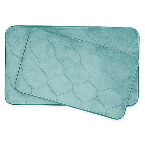 Bounce Comfort Palace Memory Foam 2-Piece Bath Mat Set in Red