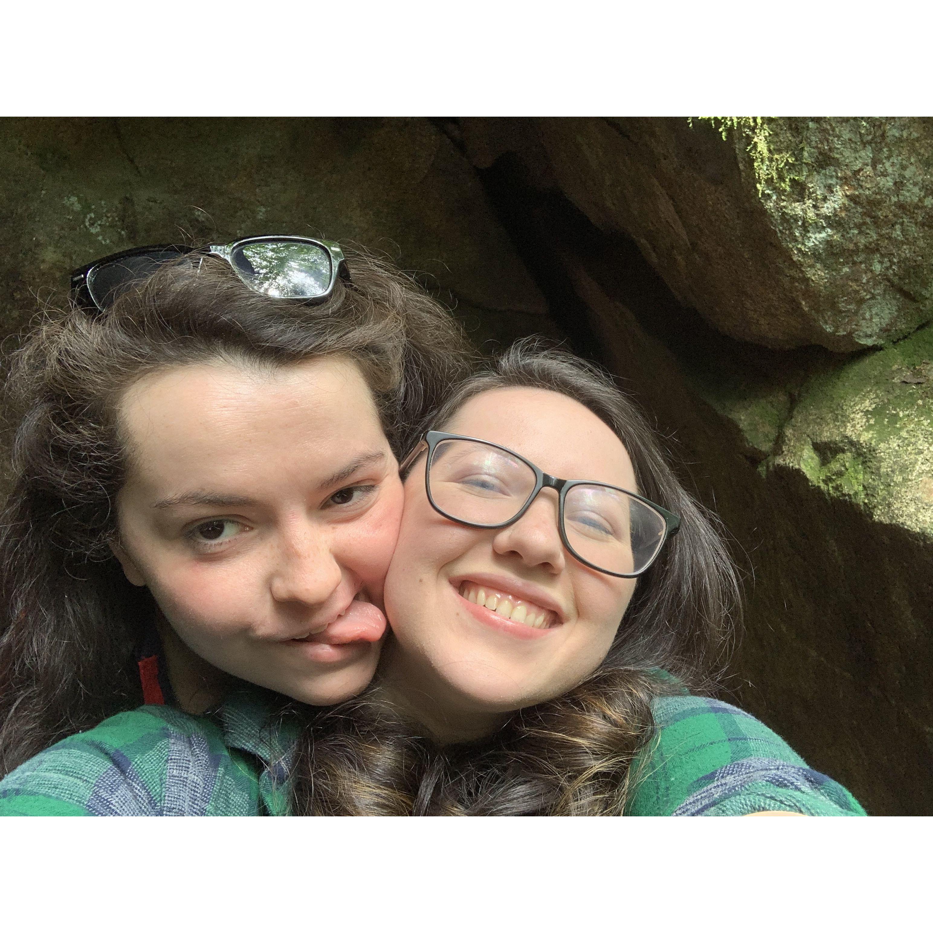 Hiking at The Lost River in New Hampshire