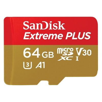 SanDisk Extreme Plus 64GB microSD Class 10 Memory Card
