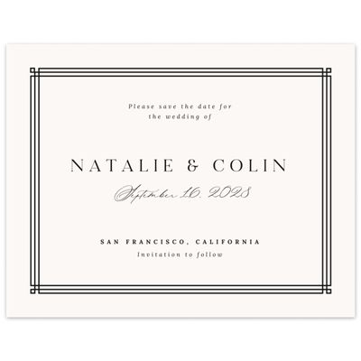 Beige Wedding Digital Save the Date - Sarnai Landscape
