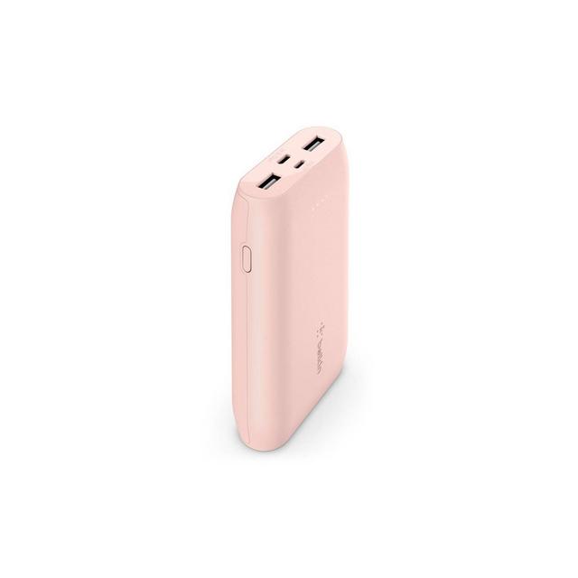 Belkin 10000mAh 3-Port Power Bank with 6in USB-C to USB-A Cable – Rose Gold