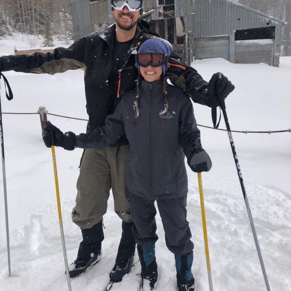 Skiing in Rico, CO at Maggie’s dad’s cabin.