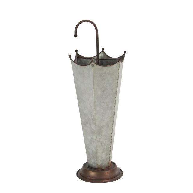 Olivia & May Farmhouse Galvanized Iron Umbrella Stand