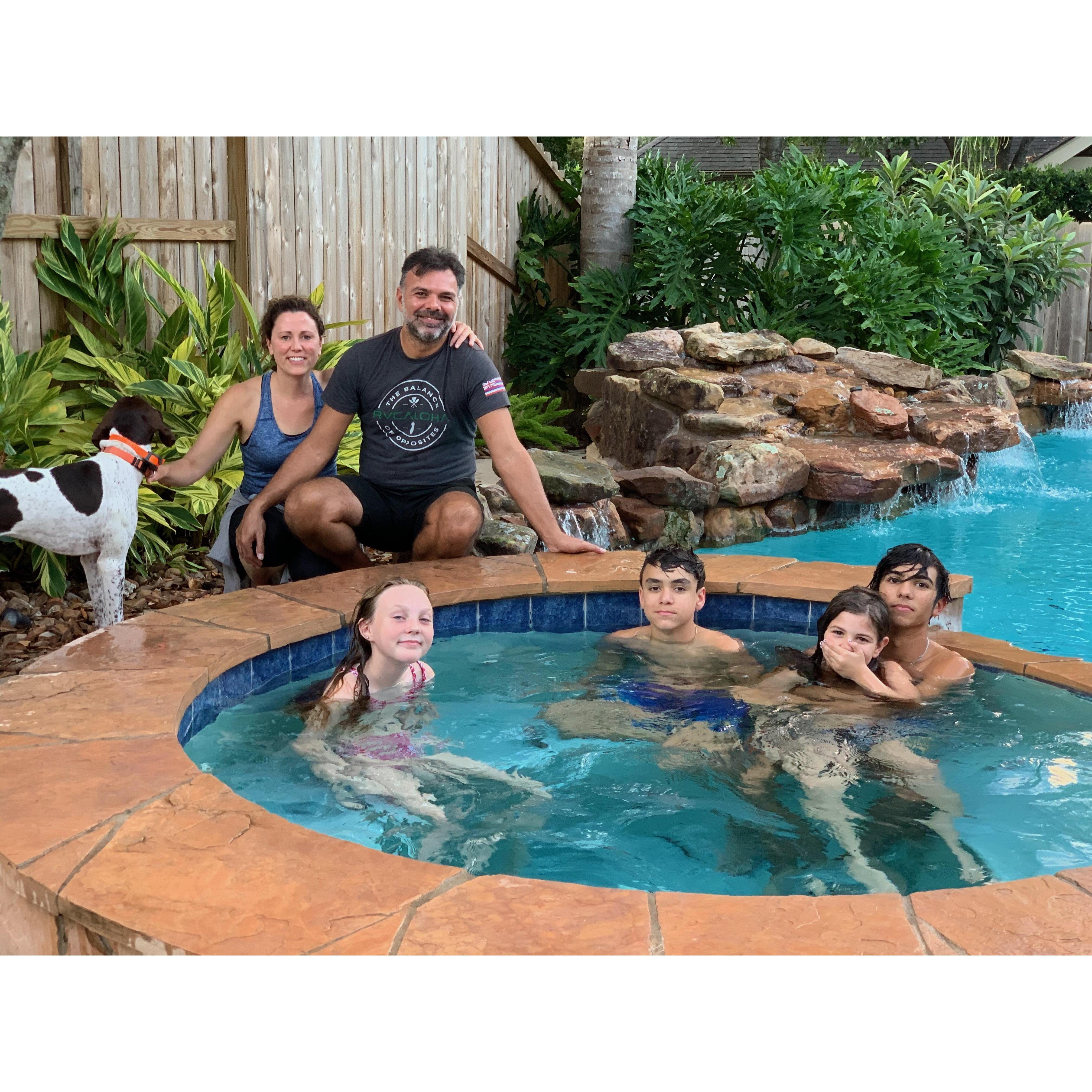 Our family in our new home!