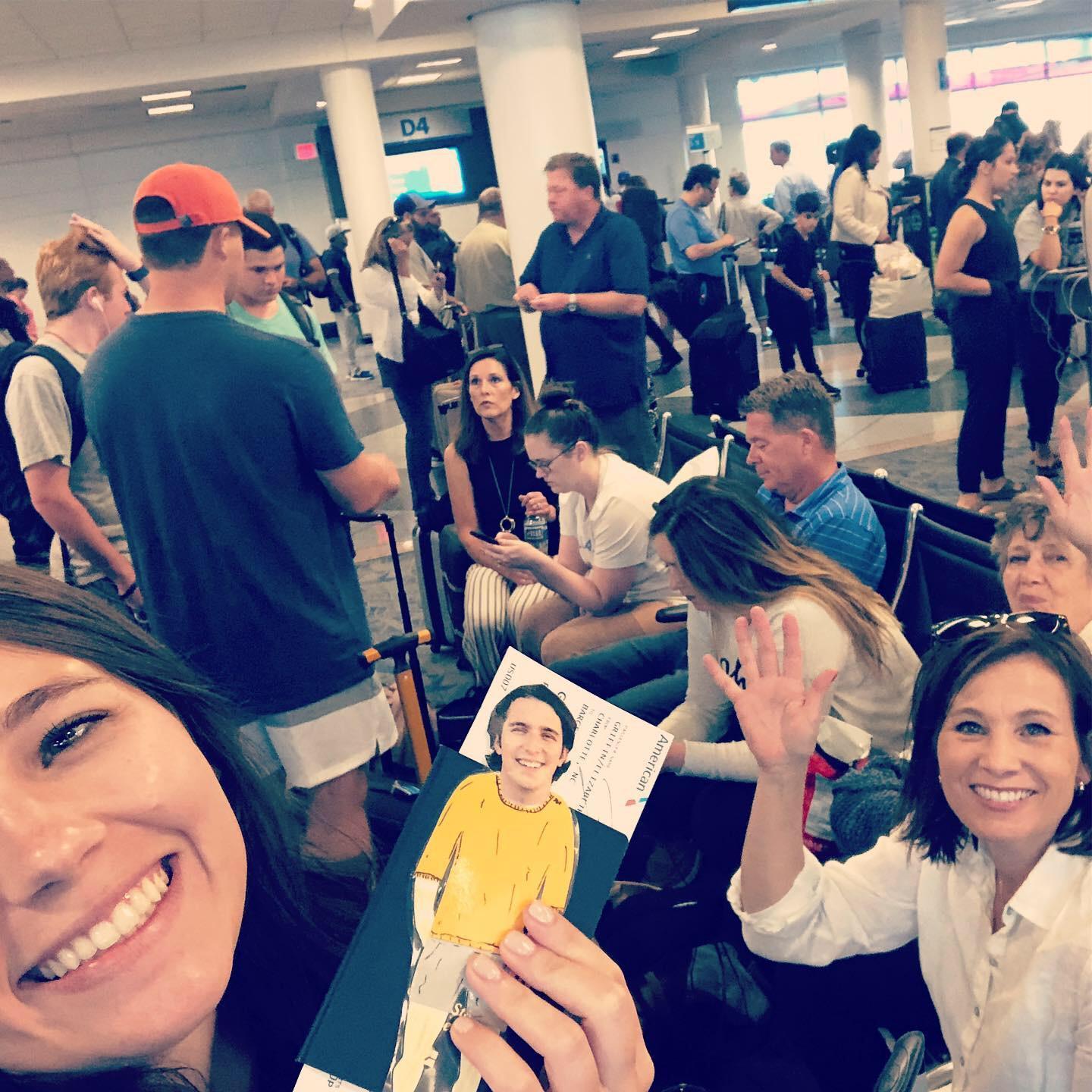 "Flat Sam" on the Griffin Family Trip to Spain