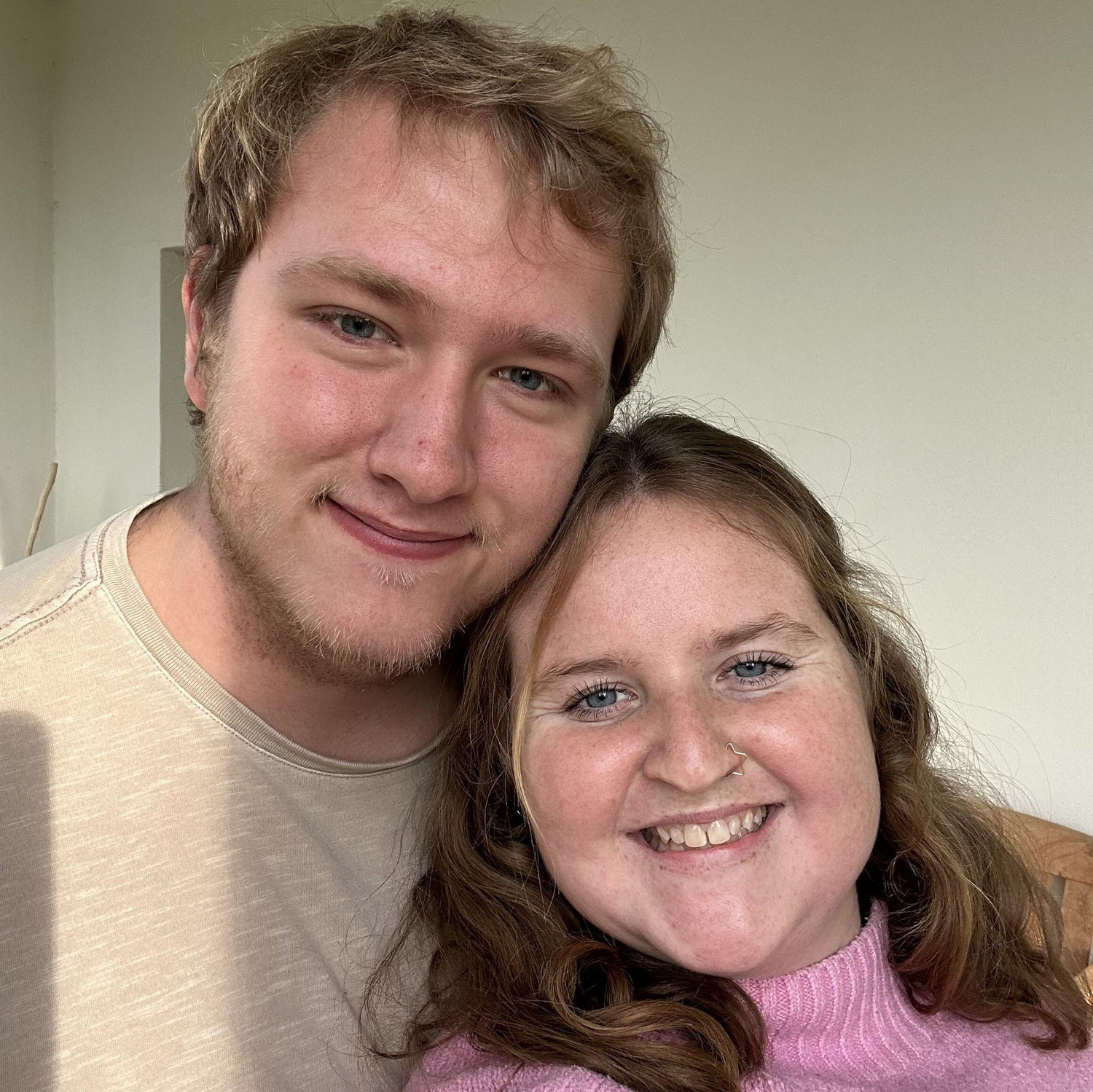 Us enjoying our date at the Newfield Art Museum!