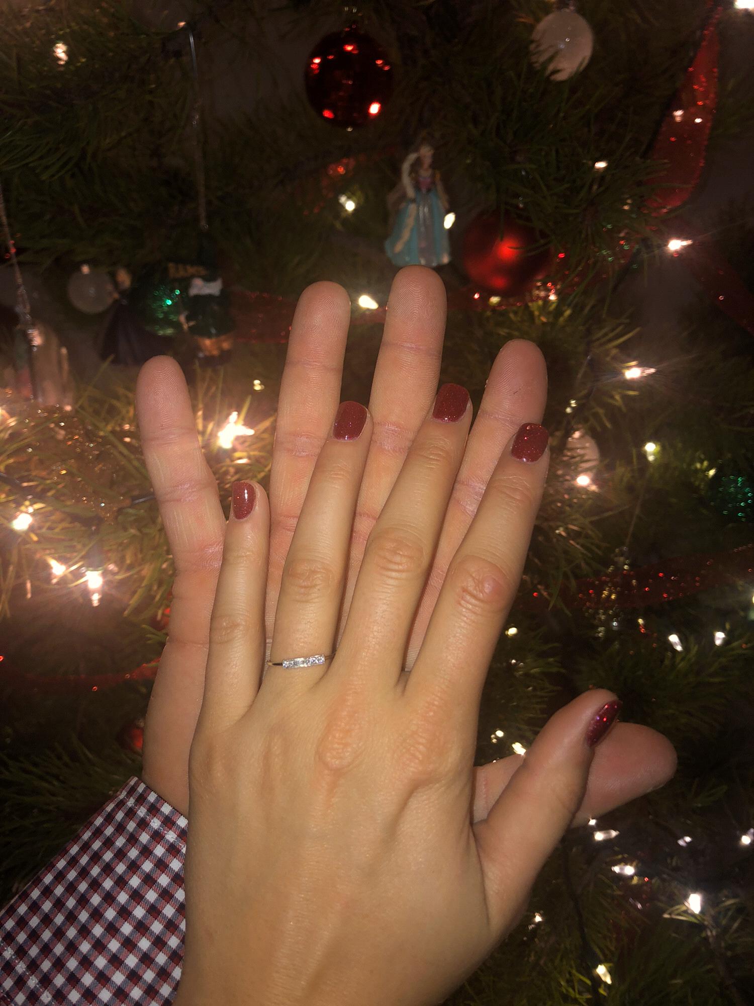 Brenna’s birthday, 2018.  Oc gave me my first ring.... a practice ring to make sure I wouldn’t loose it.