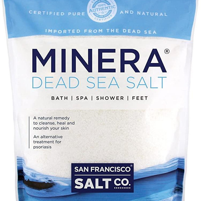 Minera Dead Sea Salt, 19 lbs. Fine. 100% Pure and Certified. Natural Treatment for Psoriasis, Eczema, Acne and More