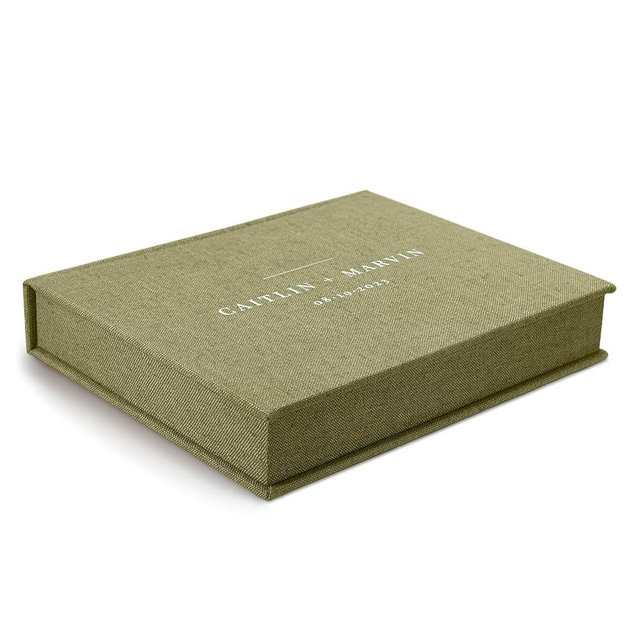 Wedding Keepsake Box | Personalized Linen Memory Box | Wedding Photo Album Box | Custom Size Scrapbook Box | Large Gift Box Hand Made in Europe