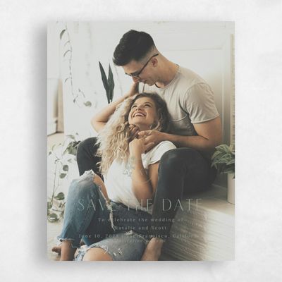 Green Simple Wedding Save the Date - Positano Photo