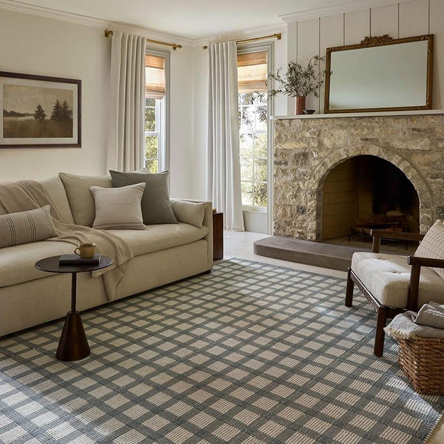 Loloi Magnolia Home by Joanna Gaines Ryder Collection RYD-02 Blue/Ivory 5'-0" x 7'-6" Area Rug