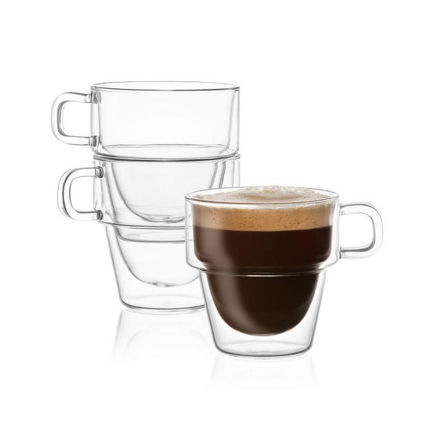 JoyJolt Stoiva Double Wall Glasses, Set of 4