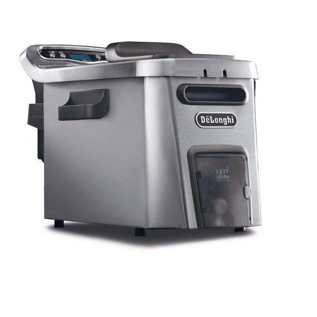 De'Longhi Livenza Dual Zone Easy Clean Deep Fryer, 18 x 11 x 12.5 inches, Silver
