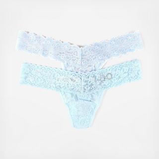 2-Piece "I Do" & Crossdye Low Rise Thong Set