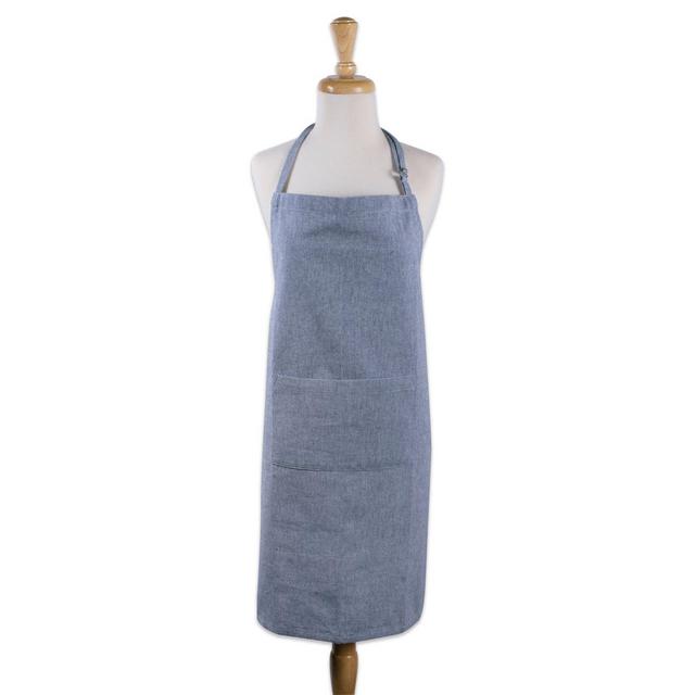 Design Imports Chambray Chef Apron in Blue