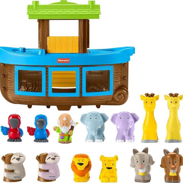 Fisher-Price Little People Toddler Toy Noah’s Ark Playset with 12 Animals and Noah Figure, Baptism Gift for Ages 1+ Years (Amazon Exclusive)