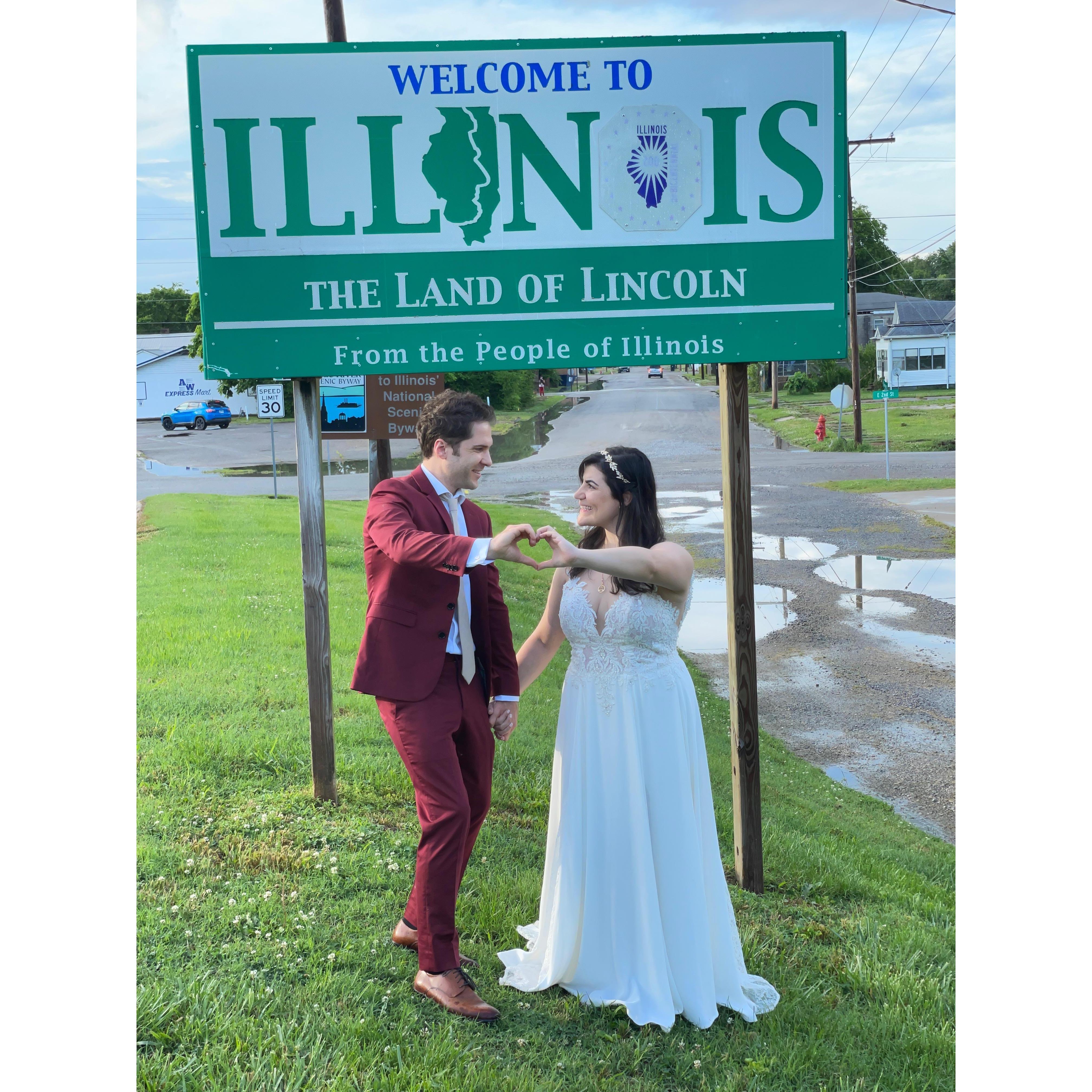 The state where Leeron and Andrew first met at Columbia College. Love to Chicago!