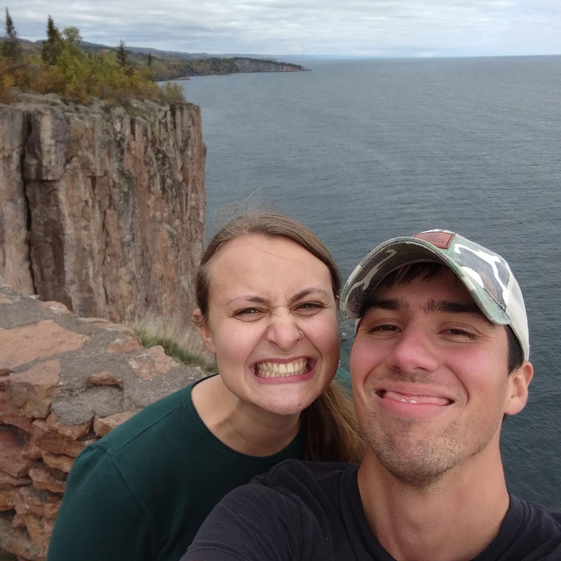 This is Palisade Head. Jess may object but I enjoy this representation of ourselves.