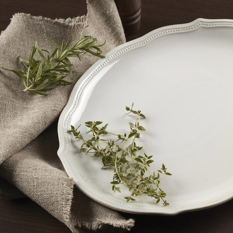 Lenox, French Perle Bead Oval Platter | Zola