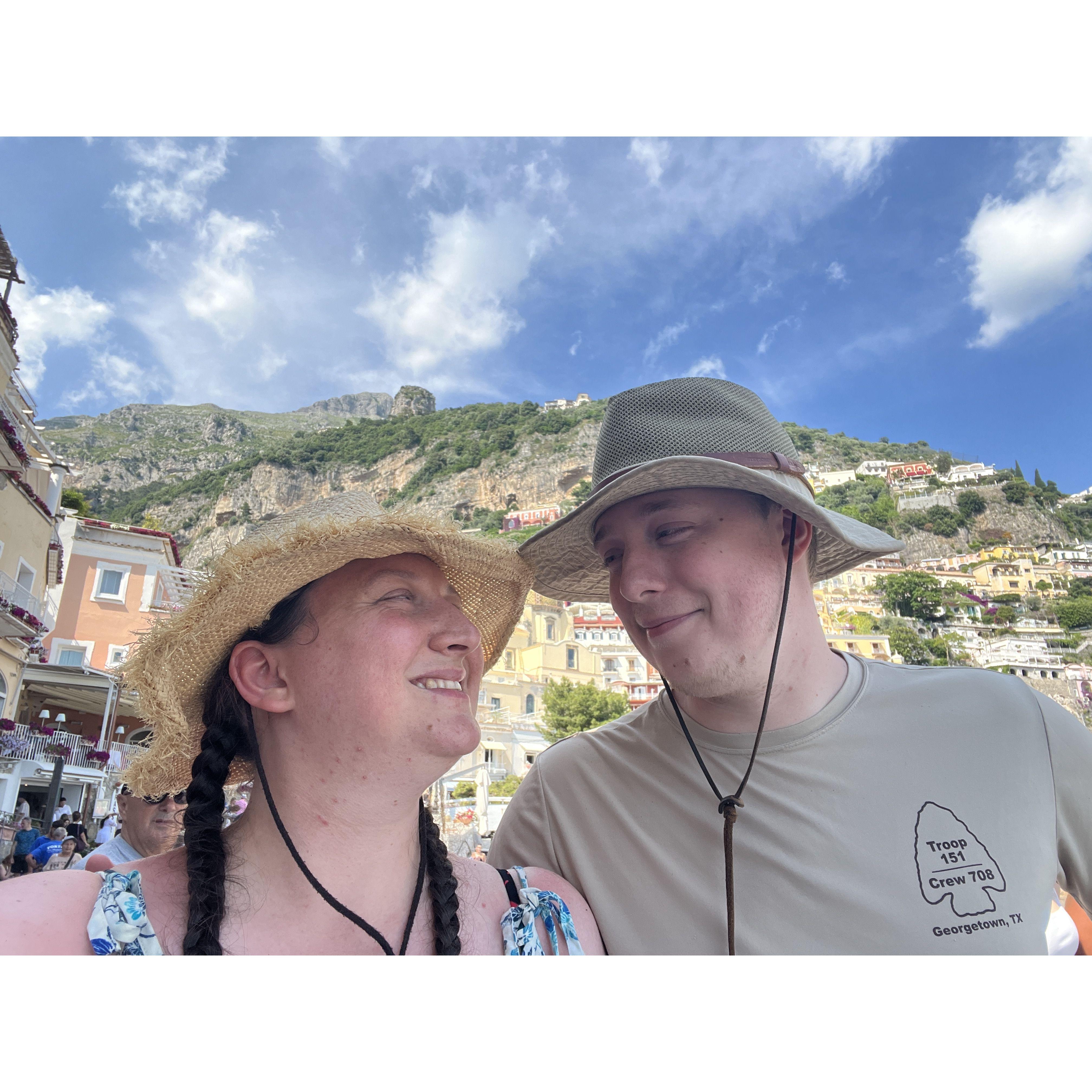 On the pier in Positano