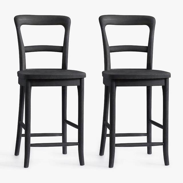 Cline Counter Stool, Charcoal, Set of 2