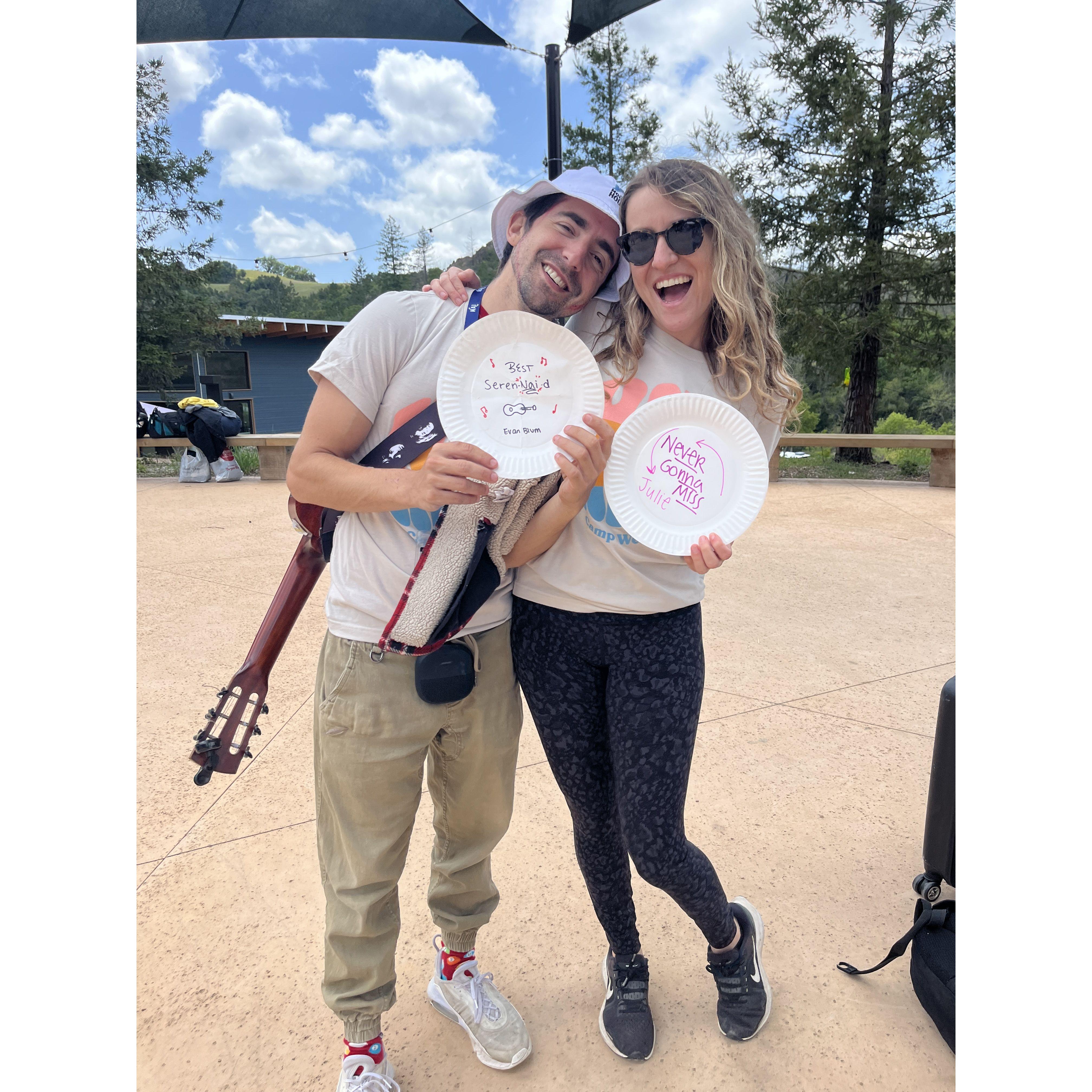 Our first Jewish Summer Camp (and we both won awards!)