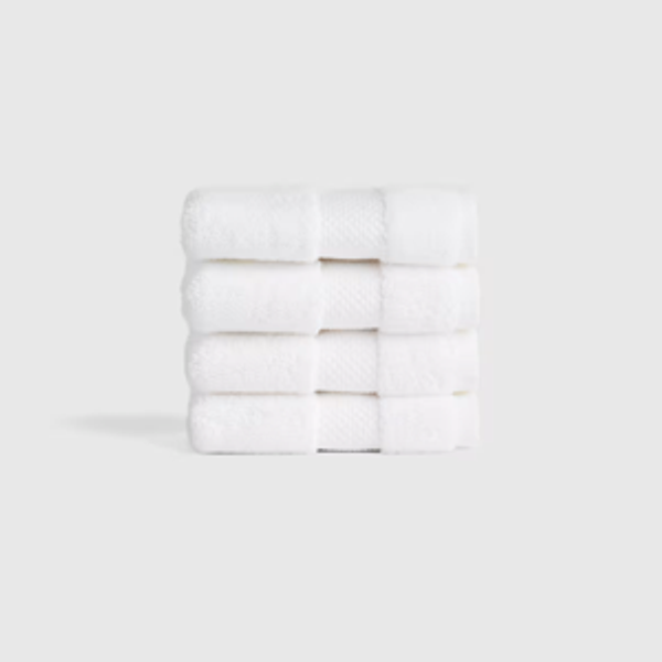 Turkish Ultra Luxe Plush Washcloth (Set of 4) in White