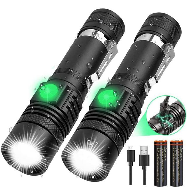 Rechargeable Flashlights (Battery Included) , Super Bright LED Tactical Flashlights High Lumens 1200lm, IPX6 Waterproof, Zoomable, 4Modes, Pocket-Size Small LED Flash Light for Camping, Emergency