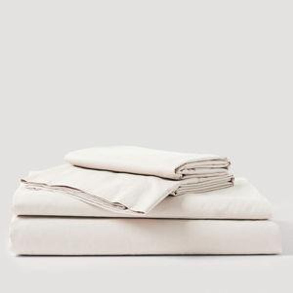 Pact Home Organic Cool-air Percale Sheet Set - King Sized - Bone Color