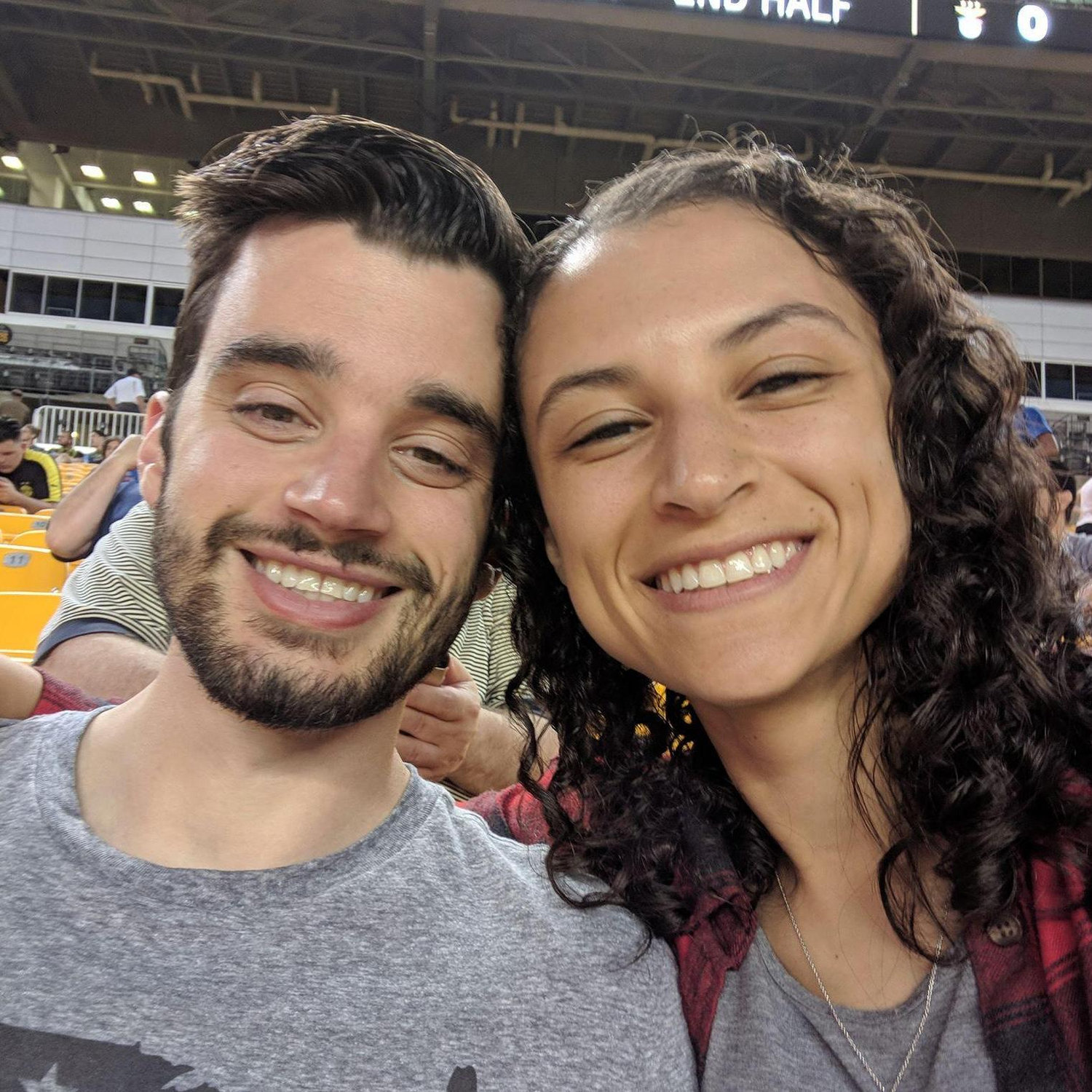 Watching a soccer match in Heinz Field, 2018