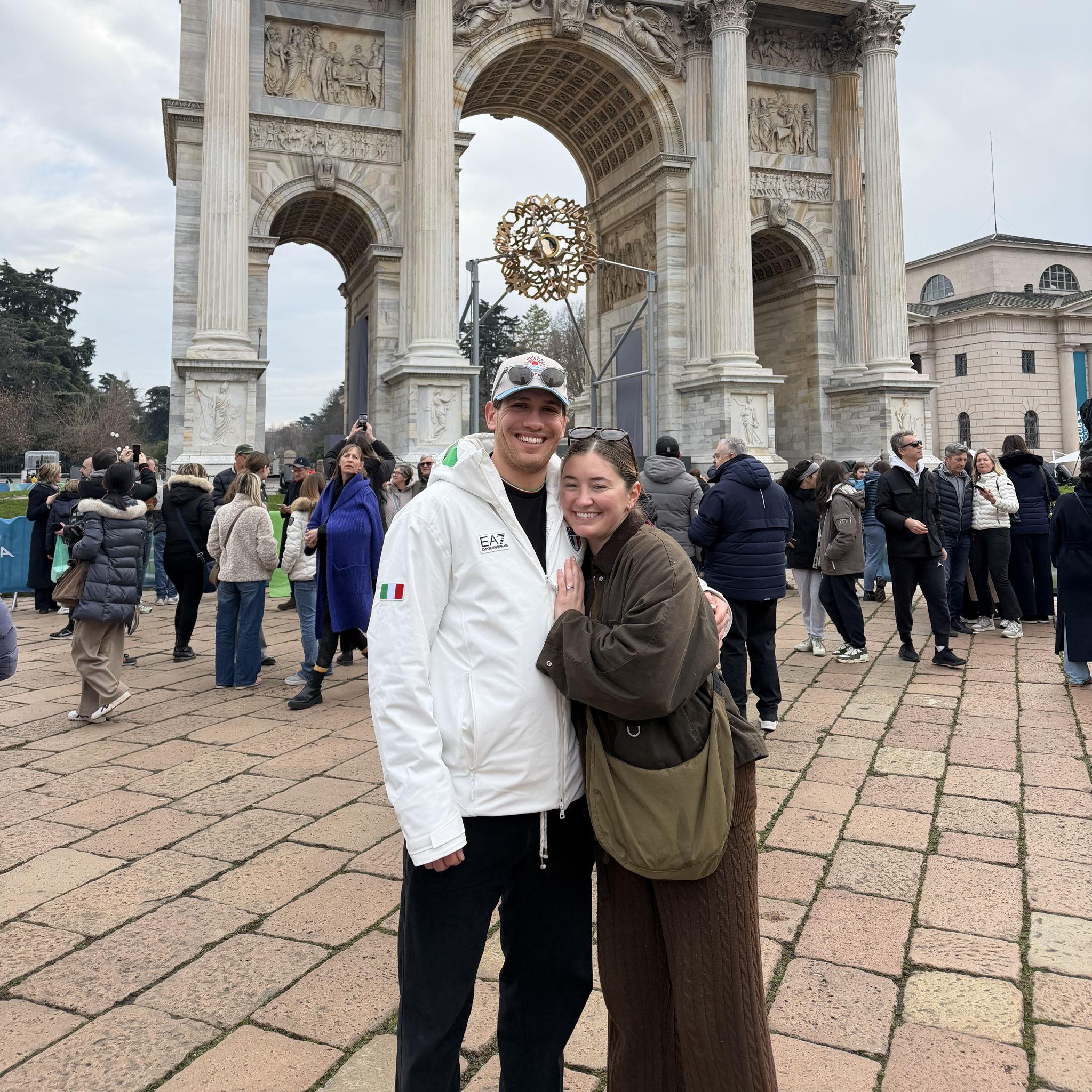 Picture in front of the Olympic Cauldron with an Olympic Athlete!!!!!