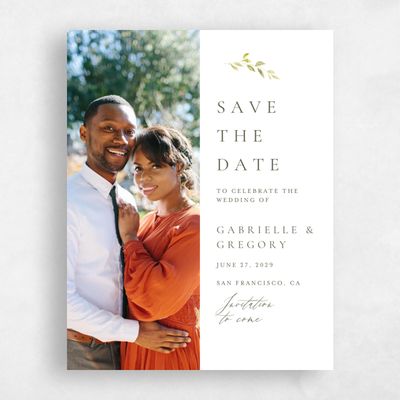 Olive Sage, Green Wedding Save the Date - Farnham Photo