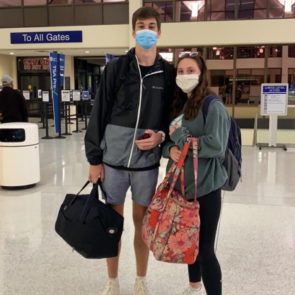 Right before we got on board to spend some of our COVID fall break with my sister, brother in law, and their kiddos in Arizona!